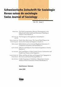 Revue suisse de sociologie Volume 36 N° 1/2010