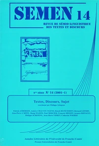 Textes, discours, sujet