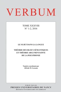 Le sujet dans la langue