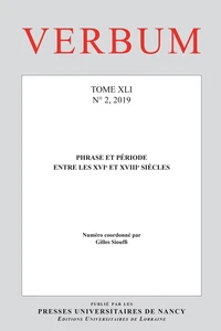 Phrase et période entre les XVIe et XVIIIe siècles