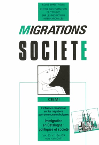 Catherine Wihtol de Wenden et Ricard Zapata-Barrero - Migrations Société Volume 23 N° 134-135 : Immigration en Catalogne : politiques et société.