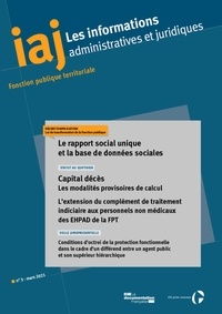  CIG petite couronne - Les informations administratives et juridiques N° 3, mars 2021 : Le rapport social unique et la base de données sociales.