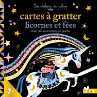 Cartes à gratter licornes et fées avec des autocollants à gratter