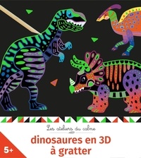 Cinzia Sileo - Dinosaures en 3D à gratter - Avec un stylet en bois et 4 dinosaures.
