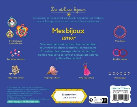 Mes bijoux Amor. Coffret avec accessoires