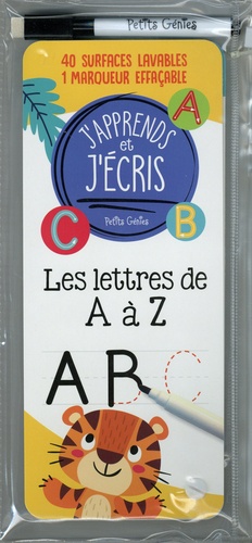 Les lettres de A à Z. Avec 40 surfaces lavables et 1 marqueur effaçable