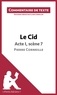 Claire Cornillon - Le Cid de Corneille : Acte I, scène 7 - Commentaire de texte.