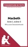 Claire Cornillon - MacBeth de Shakespeare : Acte I, Scène 5 - Commentaire de texte.