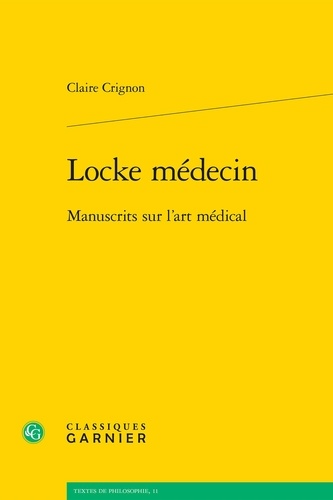 Locke médecin. Manuscrits sur l'art médical