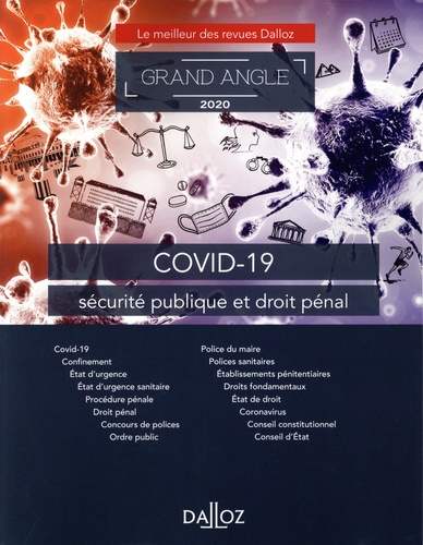 COVID-19, sécurité publique et droit pénal  Edition 2020