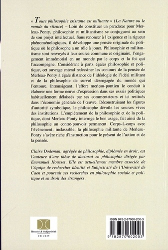 La philosophie militante de Merleau-Ponty