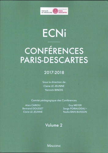 ECNi Conférences Paris-Descartes 2017-2018. Volume 2