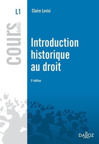 Introduction historique au droit 5e édition