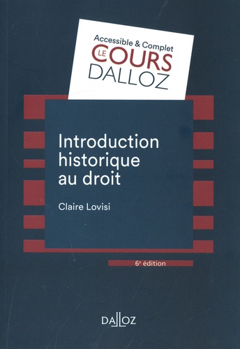 Introduction historique au droit 6e édition