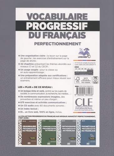 Vocabulaire progressif du français C1-C2... de Claire Miquel