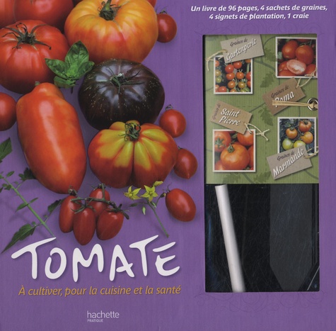 Claire Rostan - Tomate, à cultiver pour la cuisine et la santé - Coffret avec un livre, 4 sachets de graines, 4 signets de plantation, 1 craie.