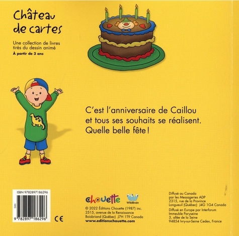 Caillou Tome Caillou fête son anniversaire. Avec autocollants