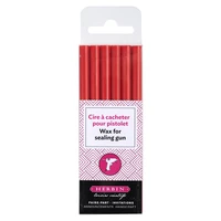 6 bâtons de cire à pistolet - Rouge