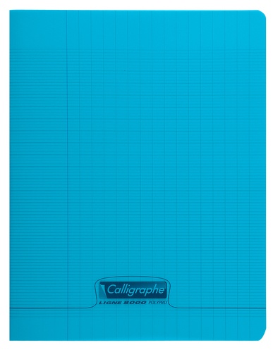 Cahier piqué polypro Calligraphe 17x22 cm séyès 96 pages Bleu