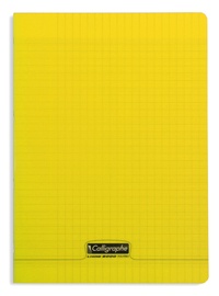 CLAIREFONTAINE - 8000 POLYPRO, CAHIER PIQUÉ JAUNE 21X29,7CM 96P SÉYÈS 90G