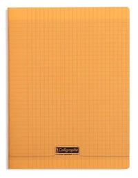 8000 polypro, cahier piqué orange 24x32cm 96p séyès 90g
