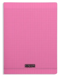 8000 polypro, cahier piqué rose 24x32cm 96p séyès 90g