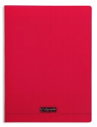 8000 polypro, cahier piqué rouge 24x32cm 96p séyès 90g