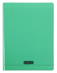 8000 polypro, cahier piqué vert 24x32cm 96p séyès 90g
