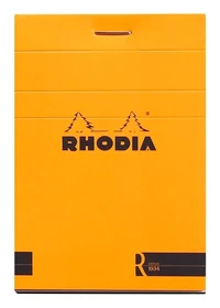 Bloc agrafé rhodia le r n°11 a7 - 7,2x10,5 cm - 70 feuillets détachables lignés 90g - orange