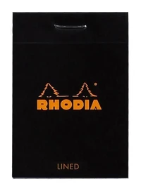 Bloc agrafé rhodia n°10 a8 - 5,2x7,5 cm - 80 feuillets détachables lignés 80g - orange