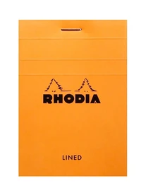 Bloc agrafé rhodia n°11 a7 - 7,4x10,5 cm - 80 feuillets détachables lignés 80g - orange