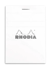 Bloc agrafé rhodia n°11 a7 - 7,4x10,5 cm - 80 feuillets détachables petits carreaux 5x5 80g - blanc