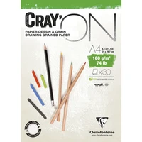 Bloc cray'on encollé a4 30f 160g