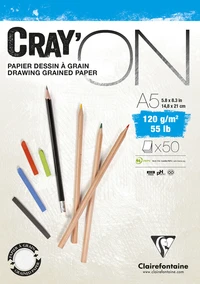 Bloc cray'on encollé a5 50f 120g