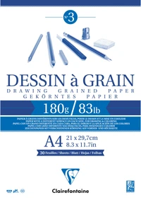 Bloc dessin à grain encollé a4 30f 180g