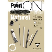 Bloc paint'on encollé a5 30f 250g naturel