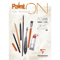 Bloc Paint'ON Multi-techniques A3 - 40 feuilles 250g - Blanc