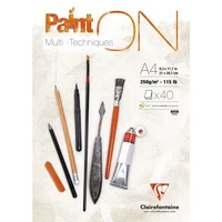 Bloc Paint'ON Multi-techniques A4 - 40 feuilles 250g - Blanc