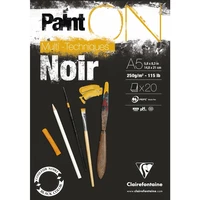 Bloc paint on noir colle en tete 20f 250g a5