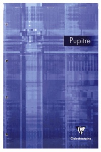 CLAIREFONTAINE - Bloc Pupitre A4 - 160 pages détachables perforées grands carreaux séyès