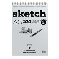 Bloc spiralé Sketch A3 - 100 feuilles 90g - Ivoire