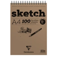 Bloc spiralé Sketch A4 - 100 feuilles 90g - Blanc