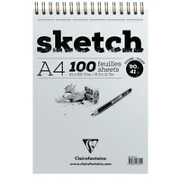 Bloc spiralé Sketch A4 - 100 feuilles 90g - Ivoire