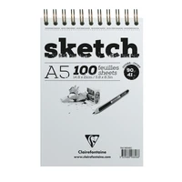 Bloc spiralé Sketch A5 - 100 feuilles 90g - Ivoire