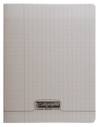 CLAIREFONTAINE - Cahier Calligraphe gris grands carreaux séyès 17x22cm 96 pages