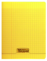 CLAIREFONTAINE - Cahier Calligraphe jaune grands carreaux séyès 17x22cm 96 pages