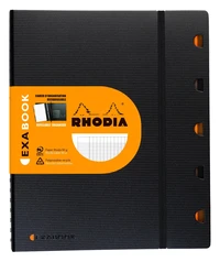 Cahier d'organisation exabook rhodiactive rechargeable - reliure intégrale a4+ - 160 pages grand carreaux 90g avec cadre en-tête 80g