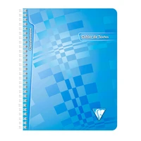Cahier de texte spirale Crystalline grands carreaux séyès - 17x22cm - 144 pages