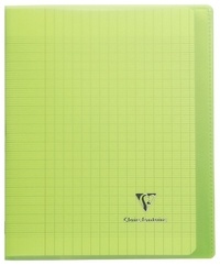 CLAIREFONTAINE - Cahier Koverbook vert grands carreaux séyès - 17x22cm - 96 pages