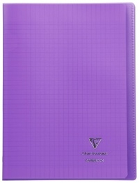 CLAIREFONTAINE - Cahier Koverbook violet grands carreaux séyès - 21x29,7cm - 96 pages